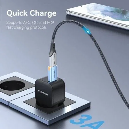Vention Adaptador USB 3.1 CUA-H0 USB Tipo-C Hembra a USB Macho Gris Vention Adaptador USB 3.1 CUA-H0 USB Tipo-C Hembra a USB Macho Gris